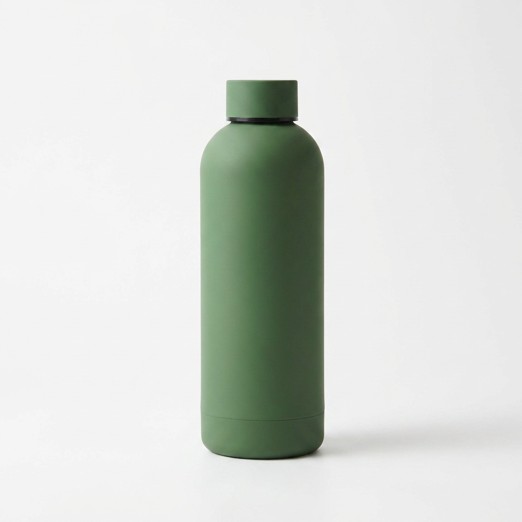 A bottle on a plain studio background